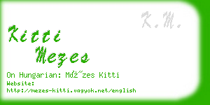 kitti mezes business card